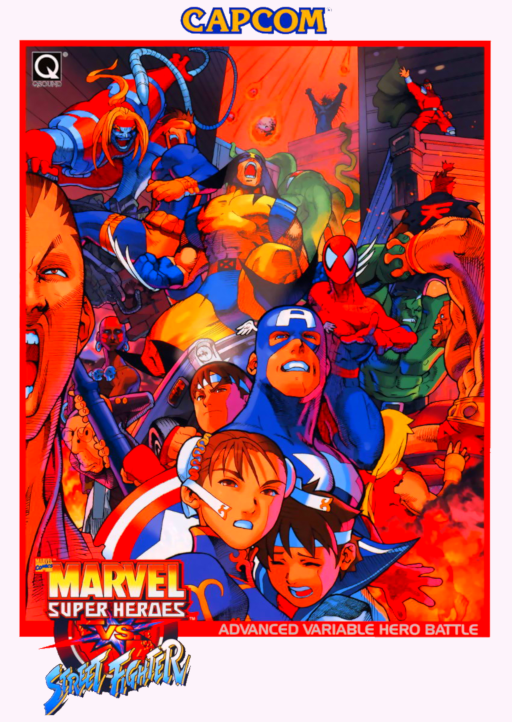 Marvel Super Heroes vs Street Fighter (970625 Asia) Arcade Game Cover